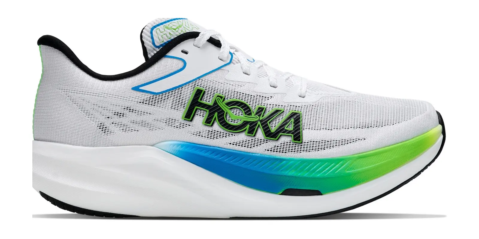HOKA Rocket X 3 in Frost / Electric Lime