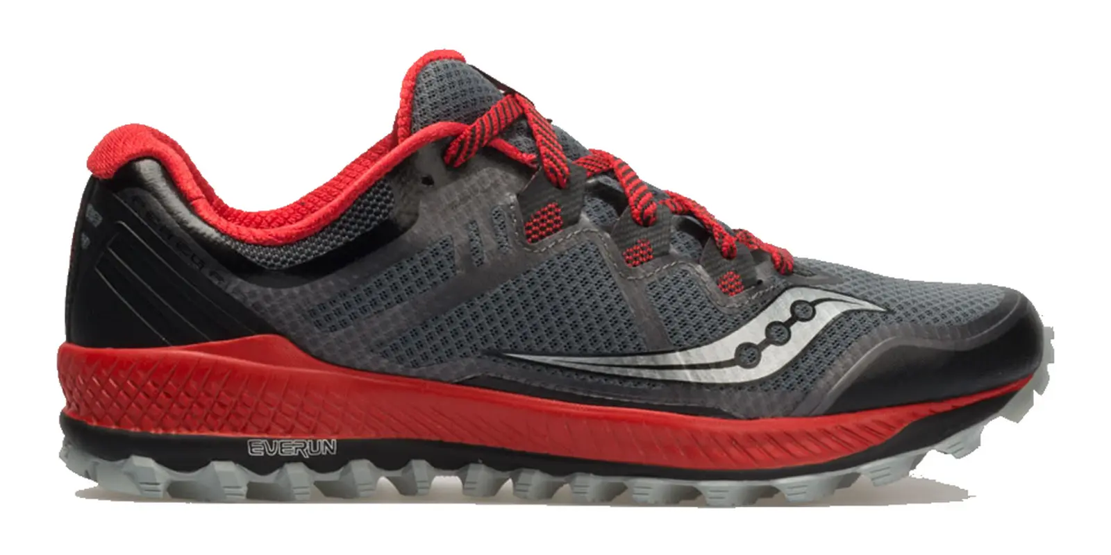 Saucony Peregrine 8 in Black / Red