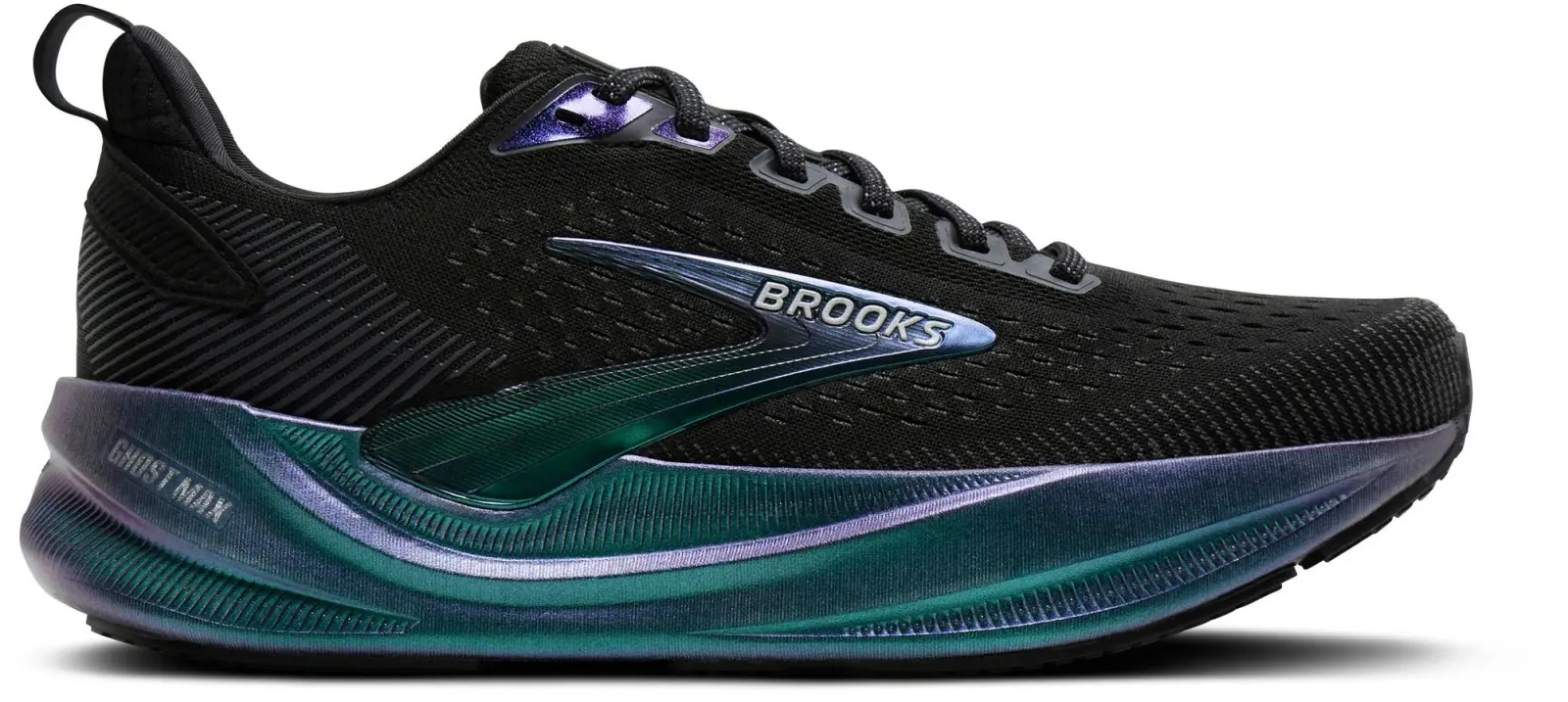 Brooks Ghost Max 4 in Black / Silver / Chameleon