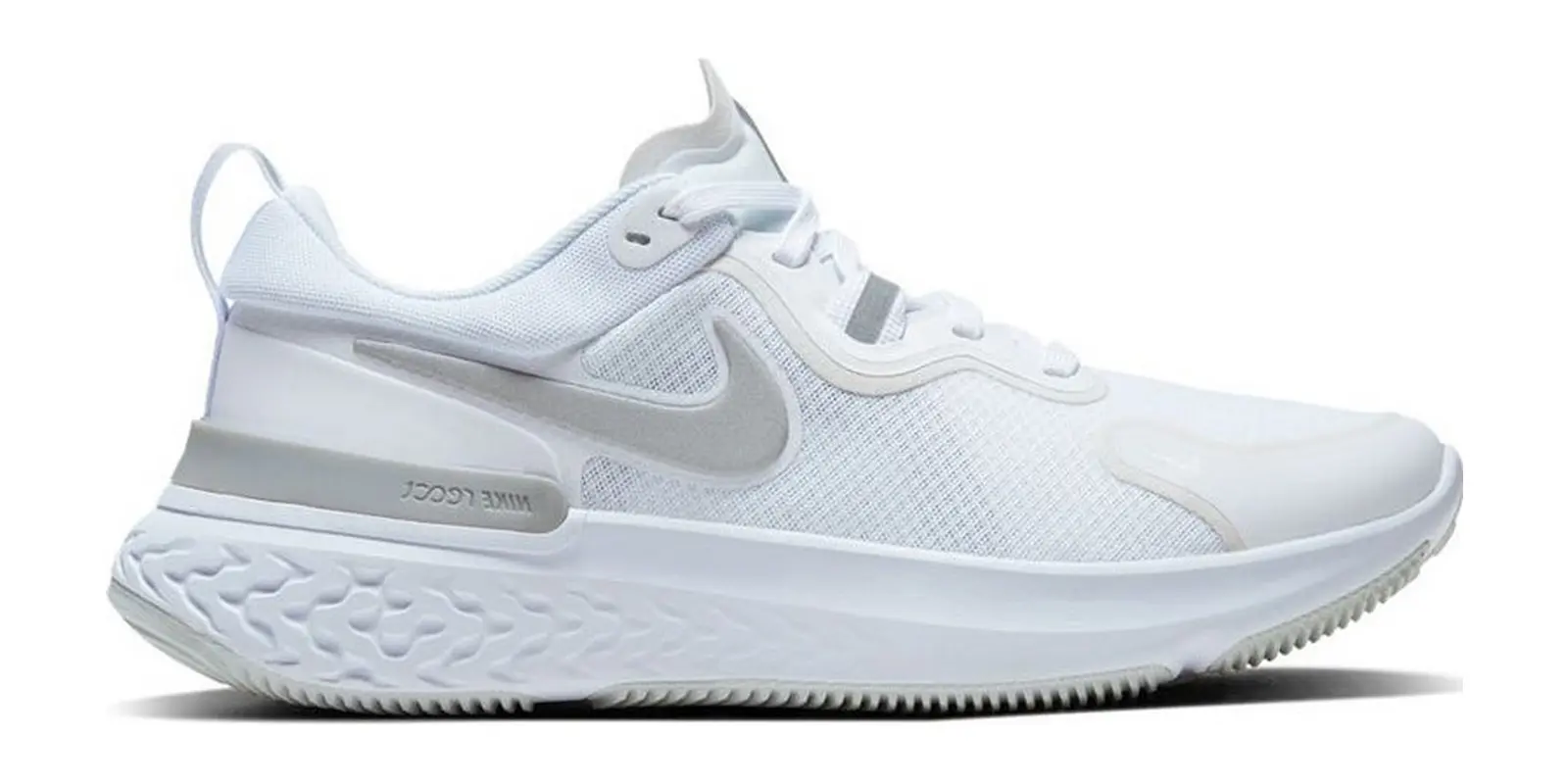 Nike React Miler in White / Silver / Platinum