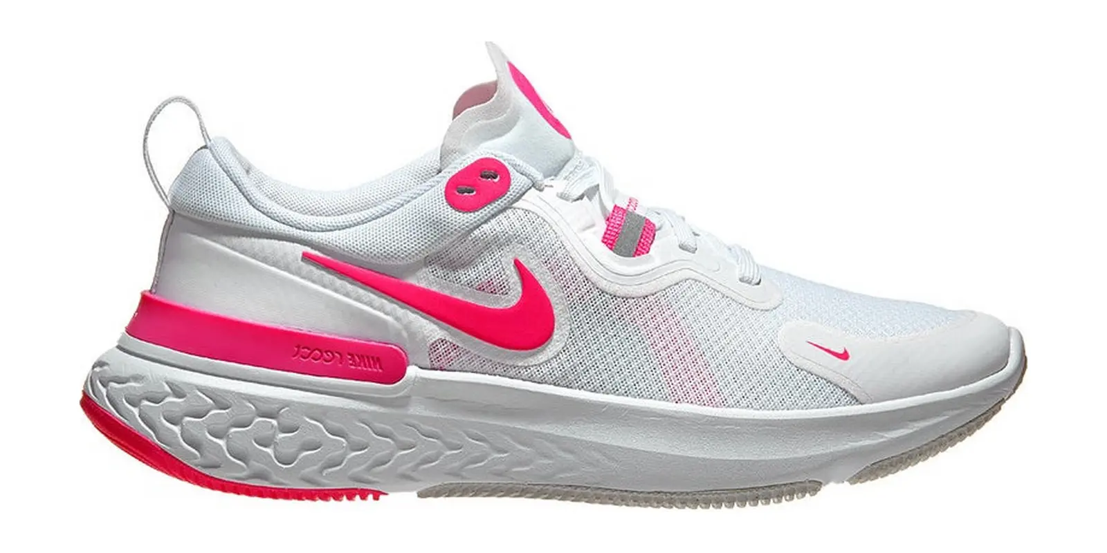 Nike React Miler in White / Crimson