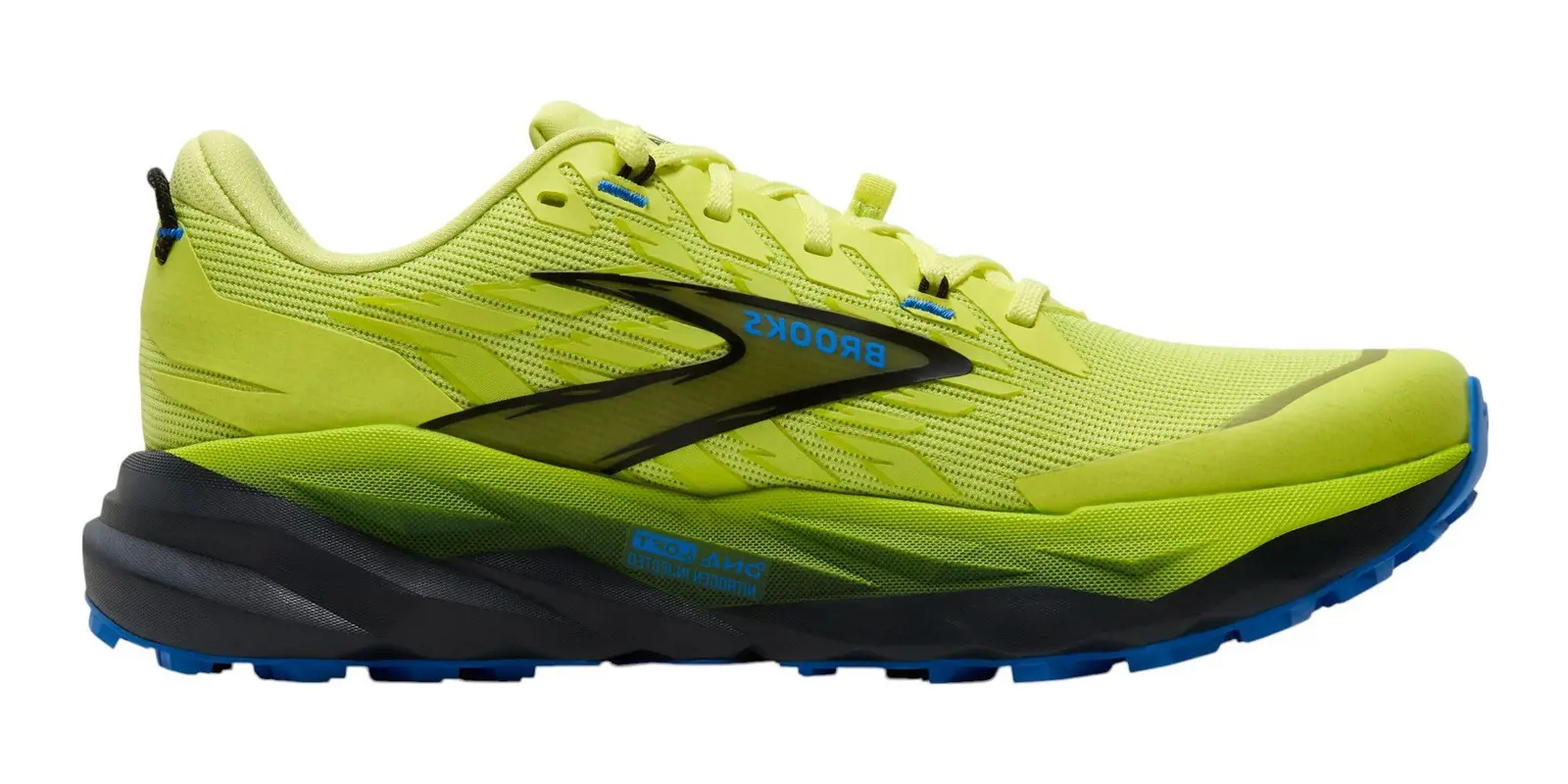 Brooks Cascadia 19 in Lime / Black / Blue