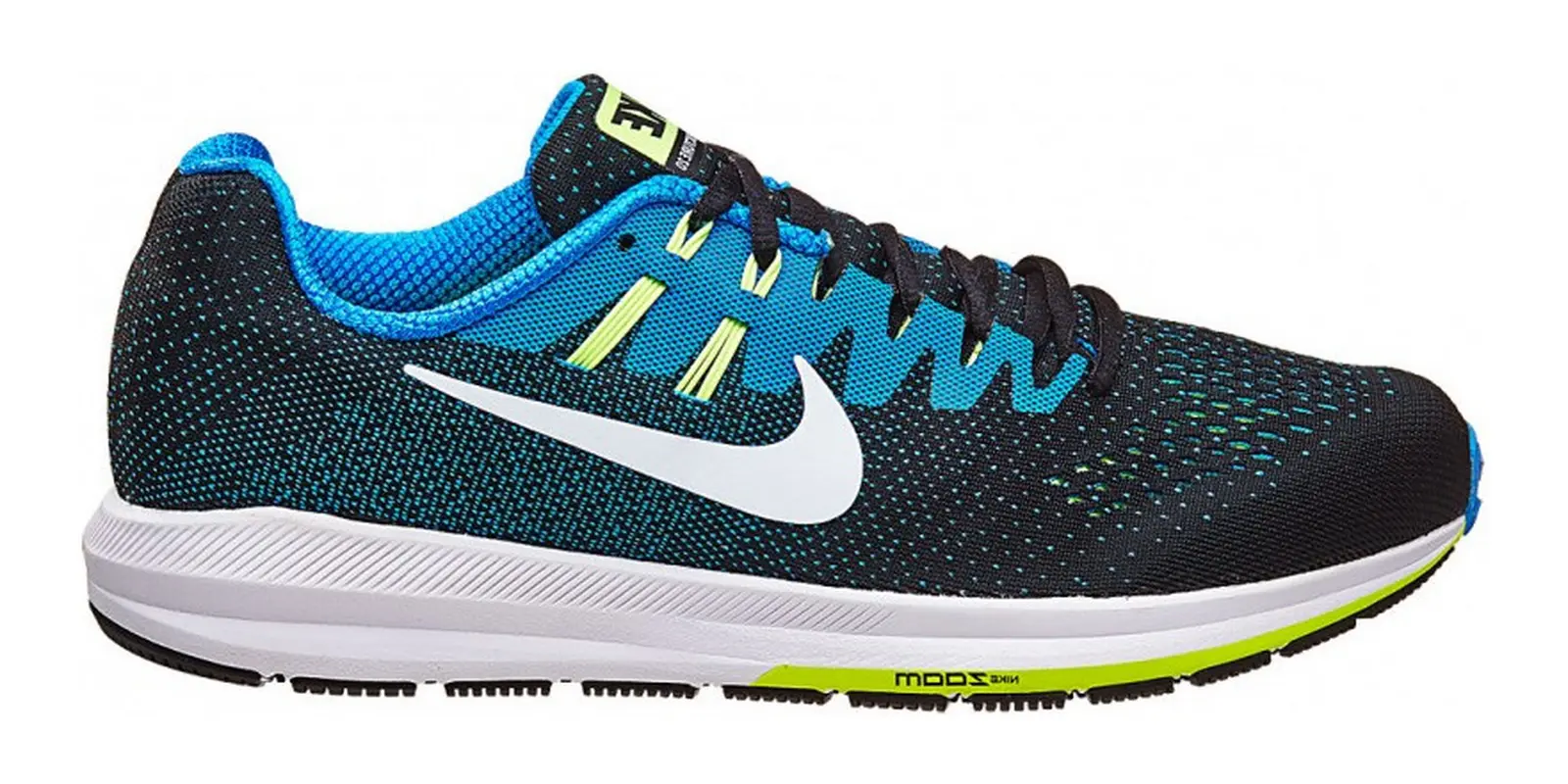 Nike Air Zoom Structure 20 in Black / White / Green