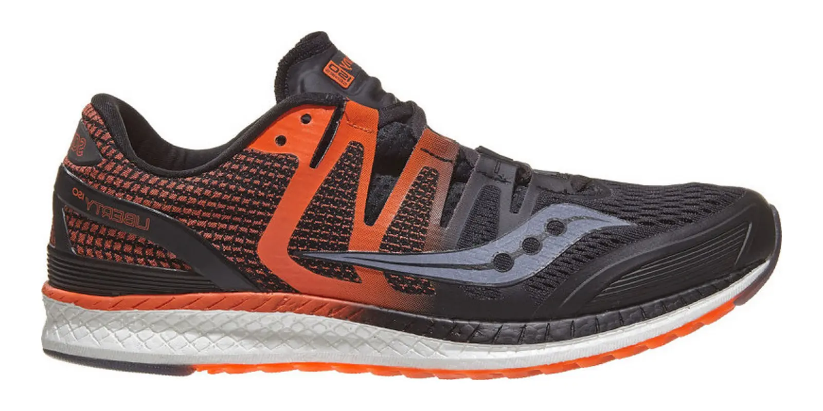 Saucony Liberty ISO in Black / Orange