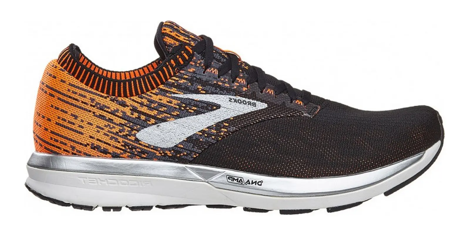 Brooks Ricochet in Black / Orange / Ebony