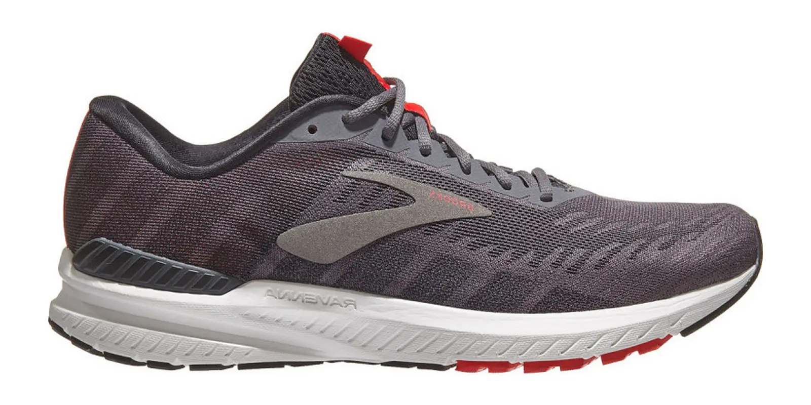 Brooks Ravenna 10 in Ebony / Black / Red