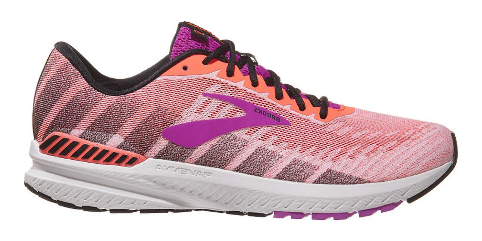 Brooks Ravenna 10 in Coral / Purple / Black