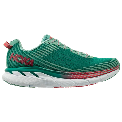 HOKA Clifton 5 in Green / Blue