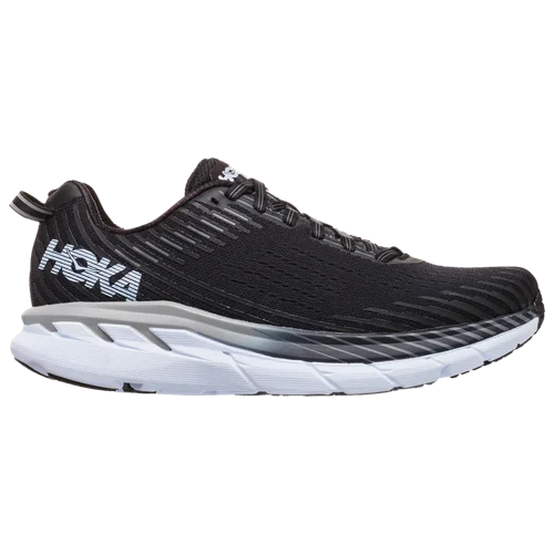 HOKA Clifton 5 in Black / White
