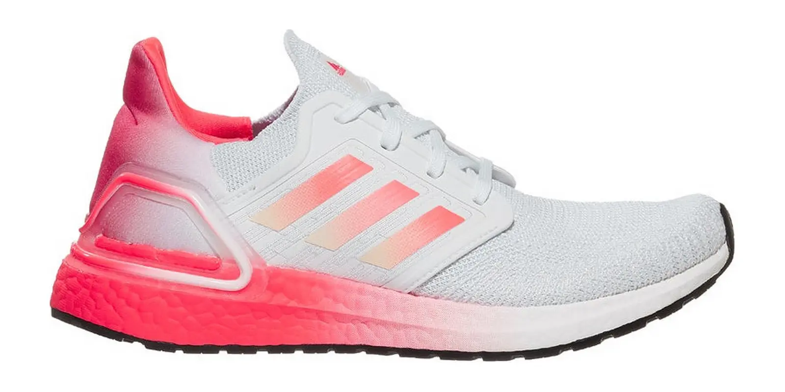 adidas Ultraboost 20 in White / Pink