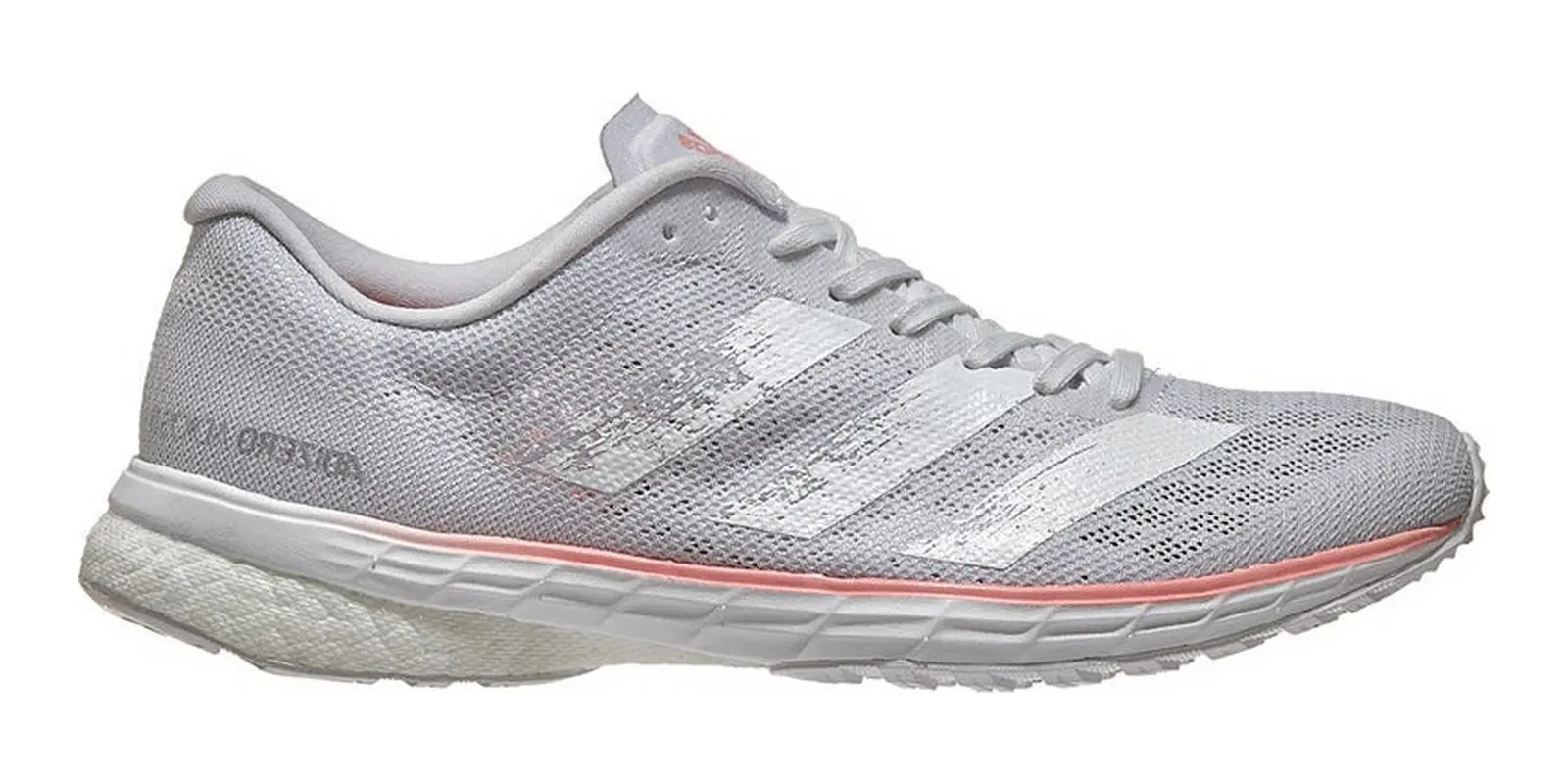adidas adizero adios 5 in Grey / White / Pink