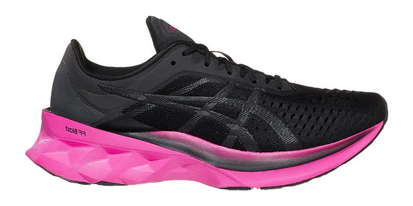 ASICS Novablast 1 in Black / Pink