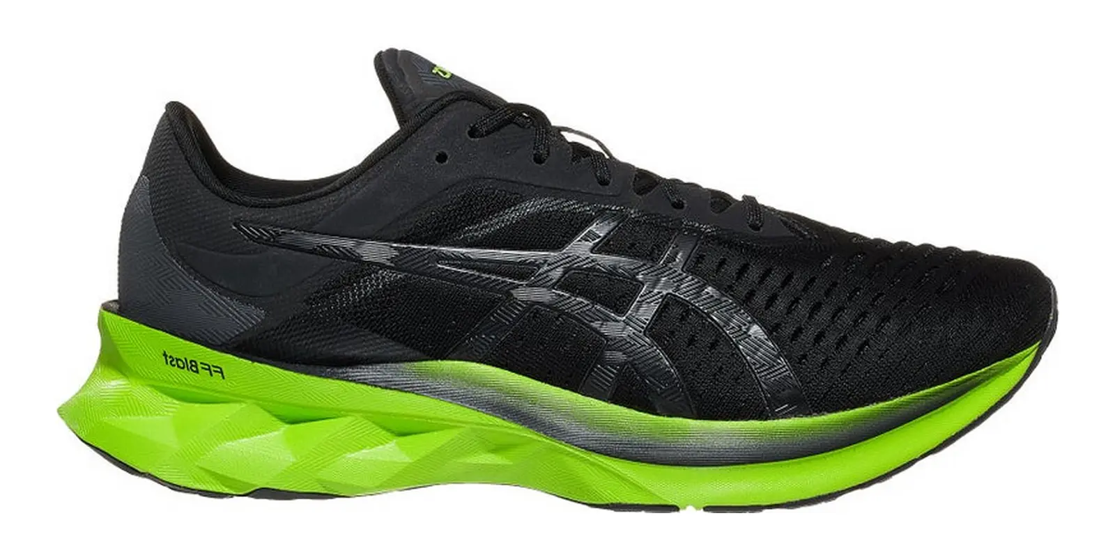 ASICS Novablast 1 in Black / Lime