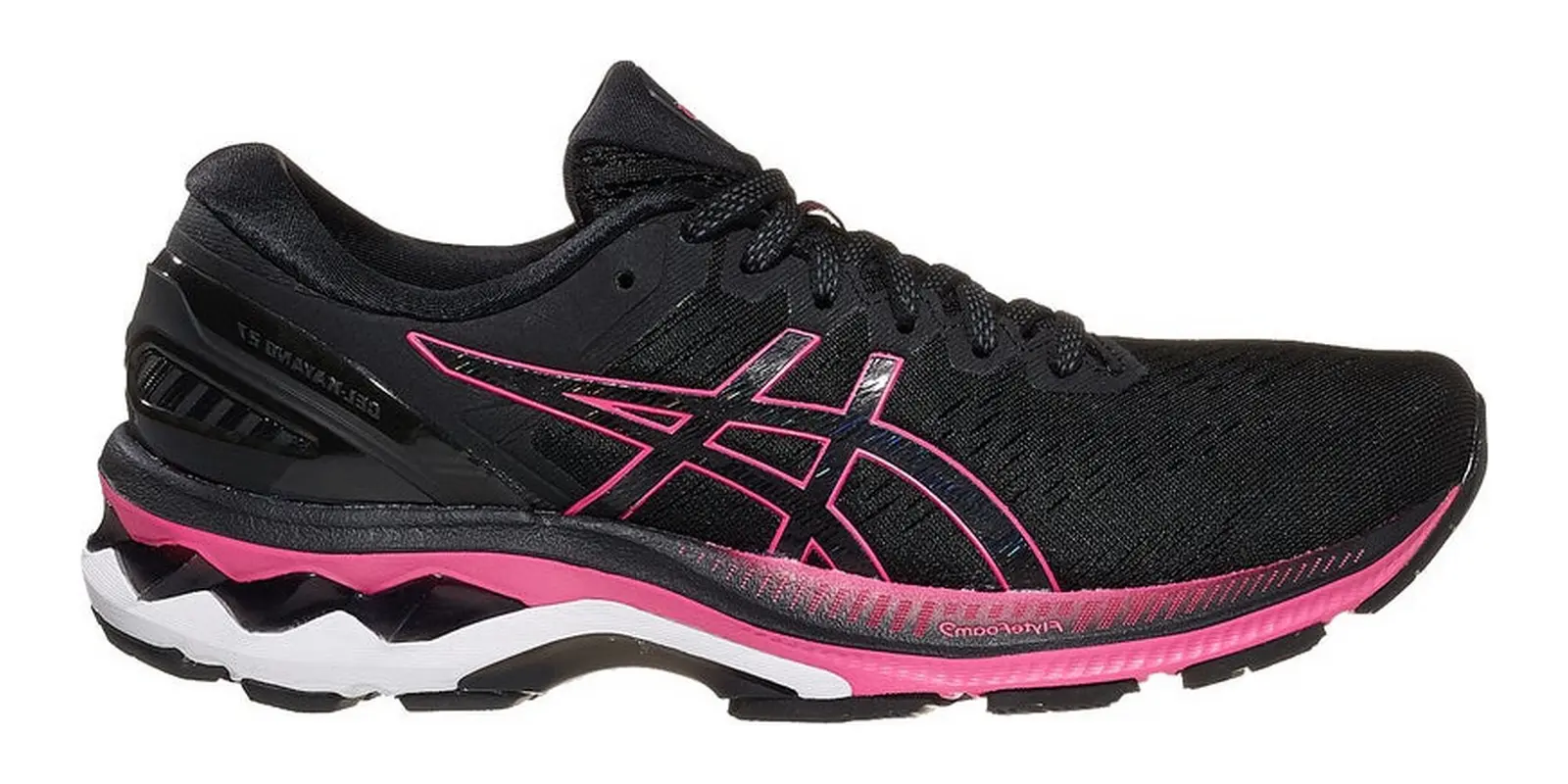 ASICS GEL-Kayano 27 in Black / Pink