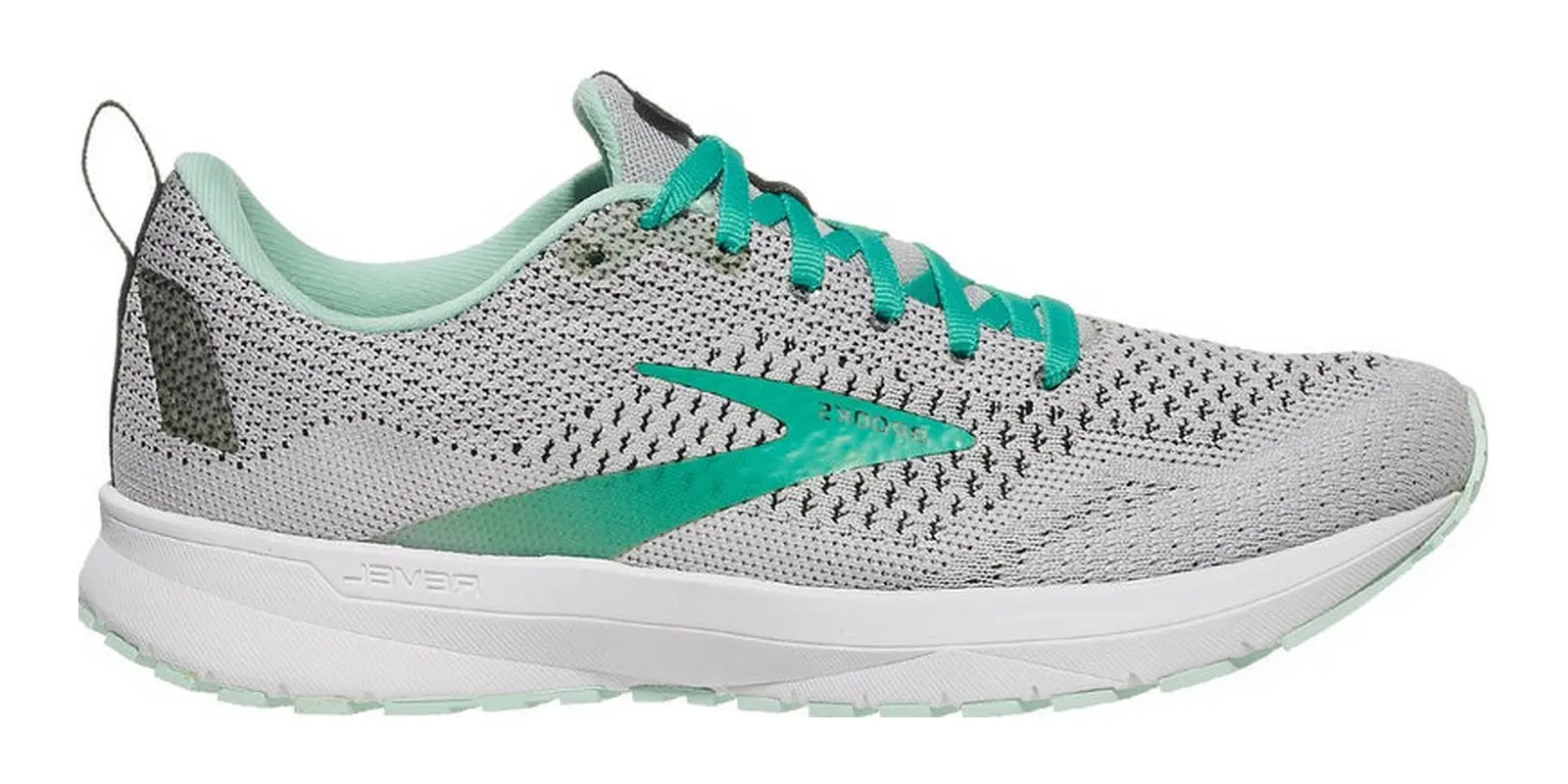 Brooks Revel 4 in Grey / Aqua / Black