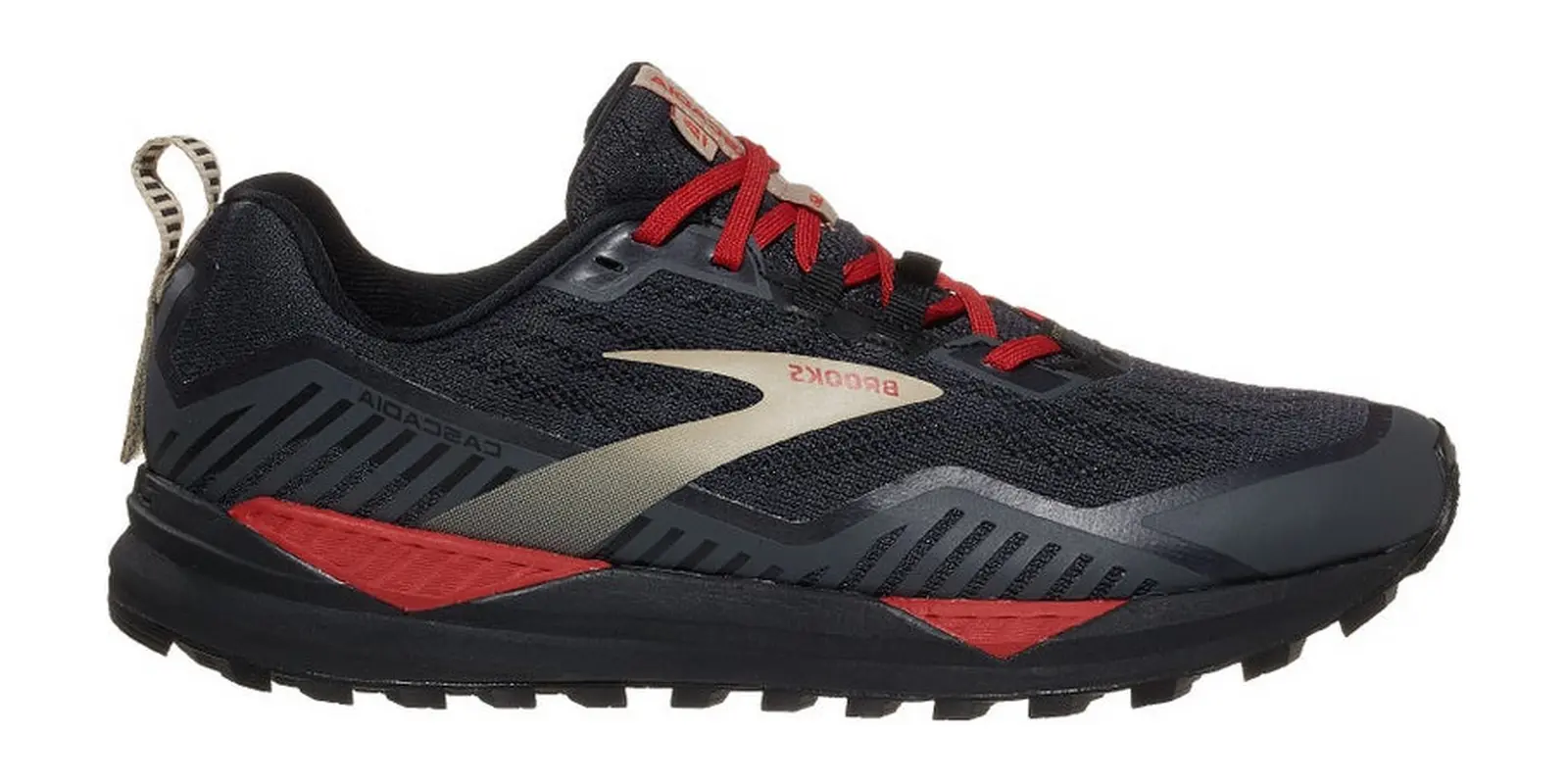 Brooks Cascadia 15 in Black / Ebony / Red