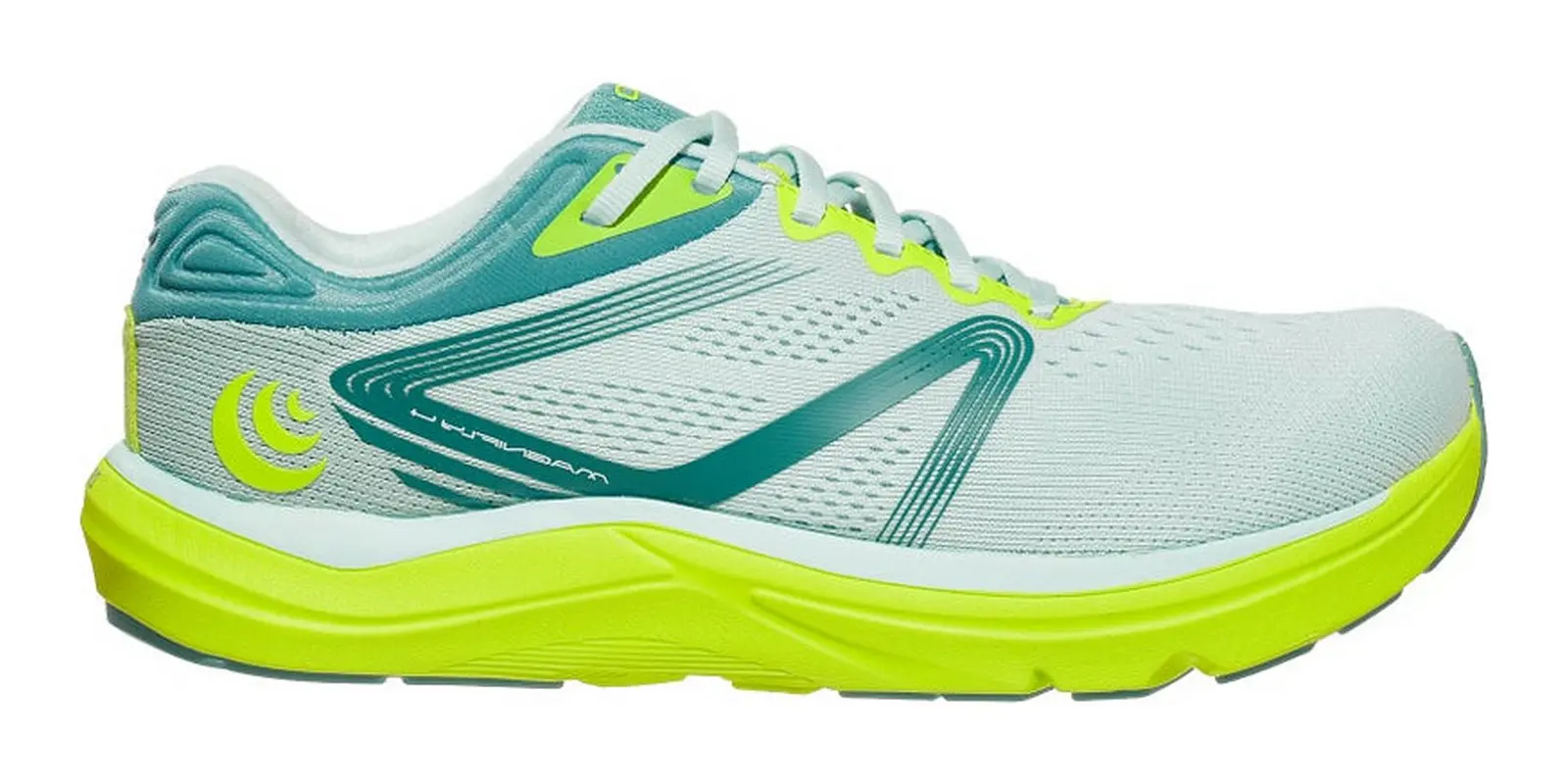 Topo Athletic Magnifly 4 in Glass / Blue / Lime