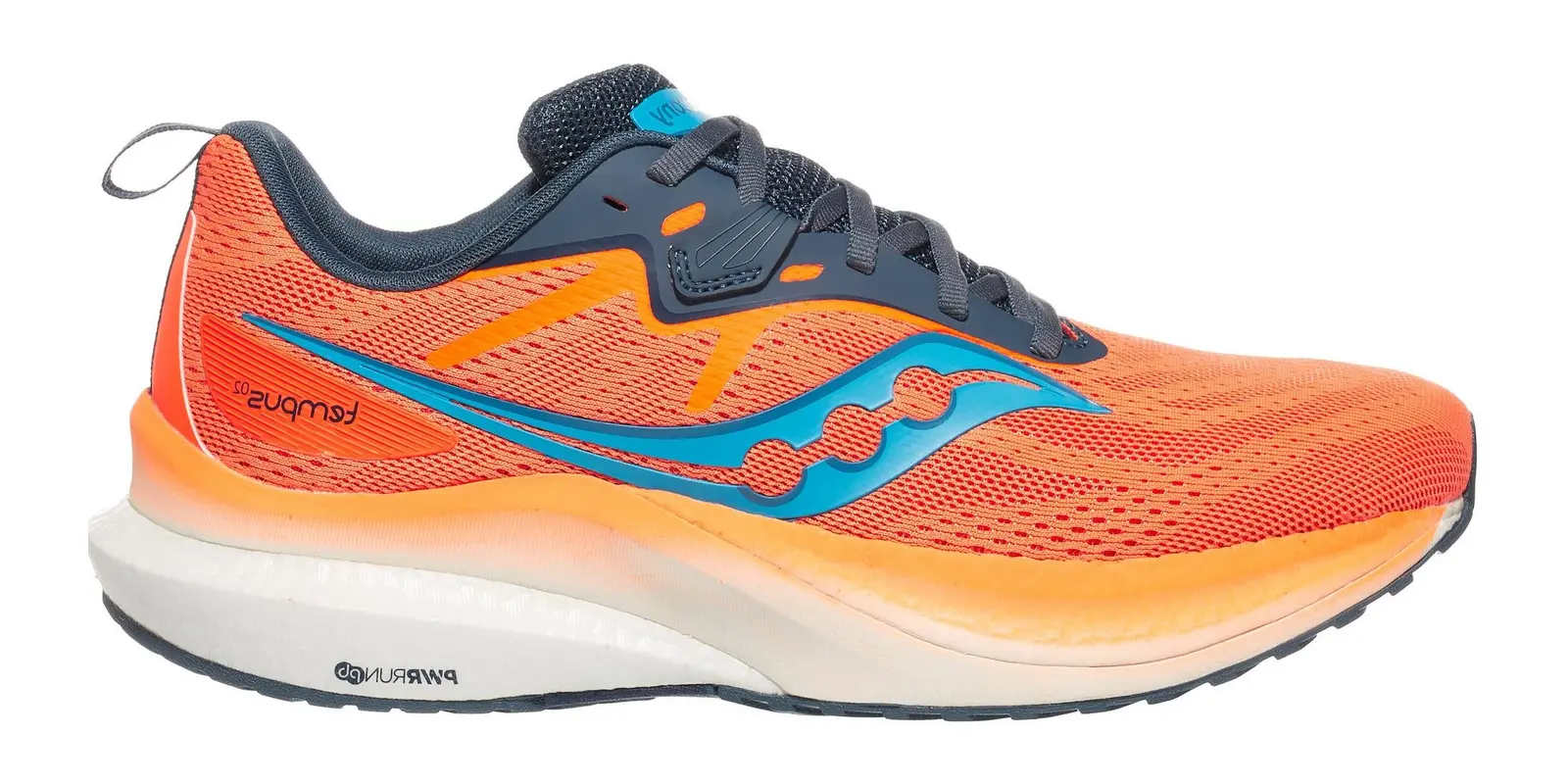 Saucony Tempus in White / Cayenne