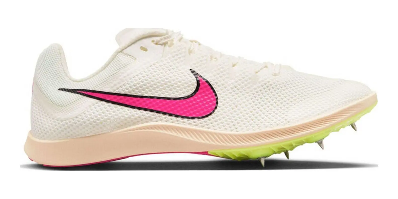 Nike Zoom Rival Distance Spikes in Sail / Pink / Lemon