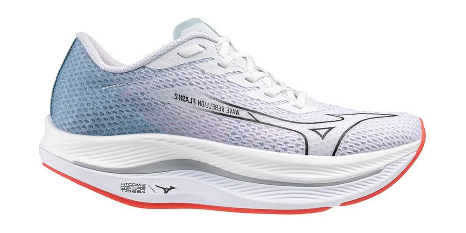Mizuno Wave Rebellion Flash 2 in White / Black