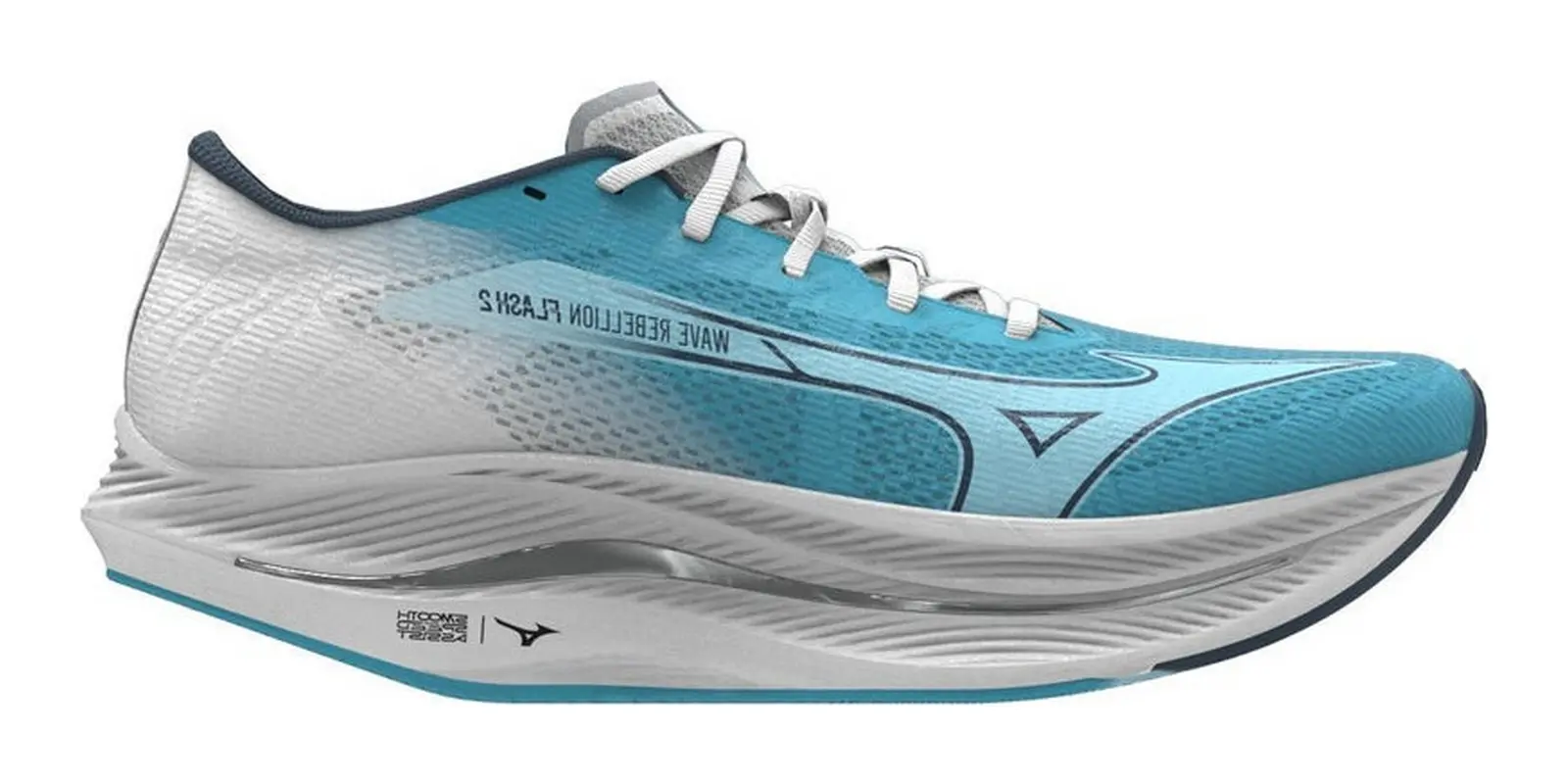 Mizuno Wave Rebellion Flash 2 in Blue / Teal