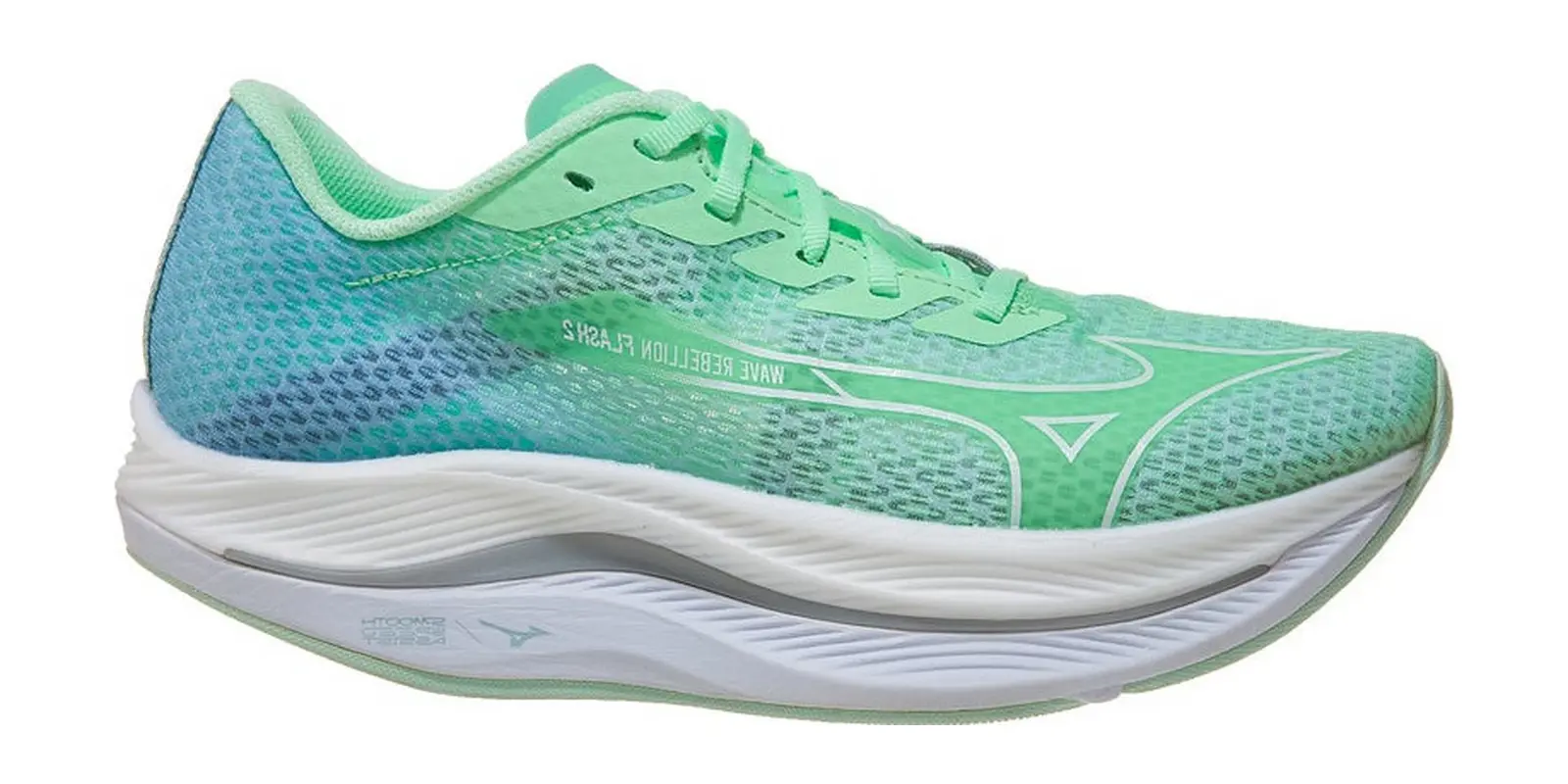 Mizuno Wave Rebellion Flash 2 in Mint / White