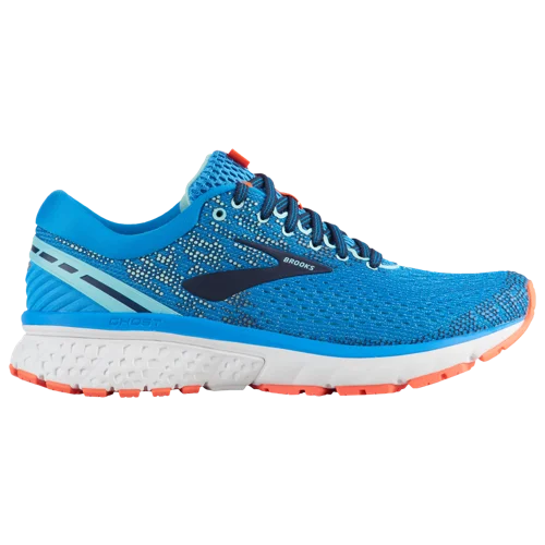 Brooks Ghost 11 in Blue / Navy / Coral