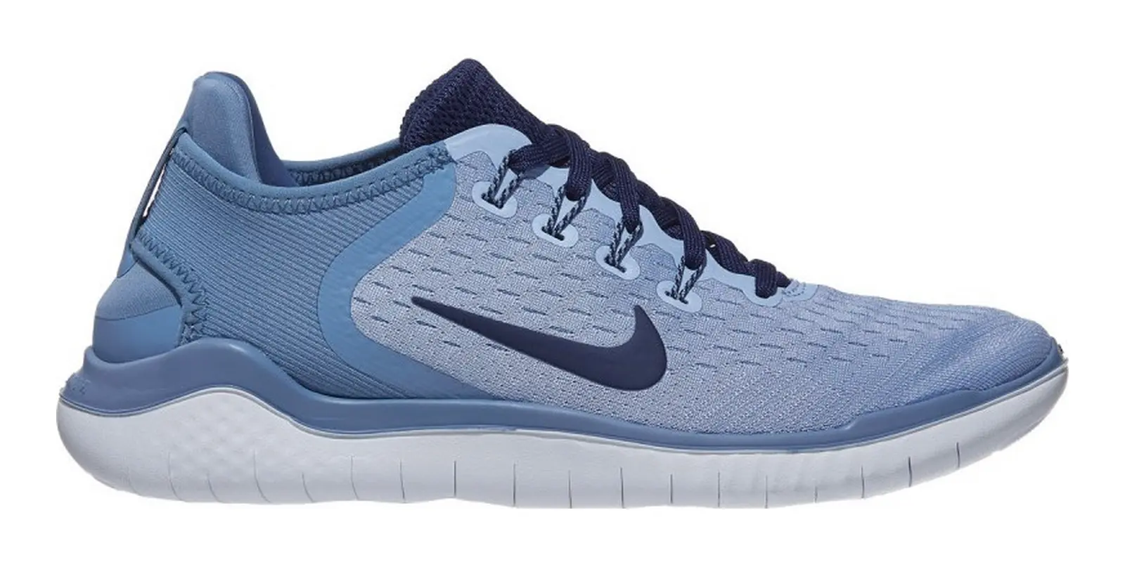 Nike Free Run 2018 in Aluminum / Blue