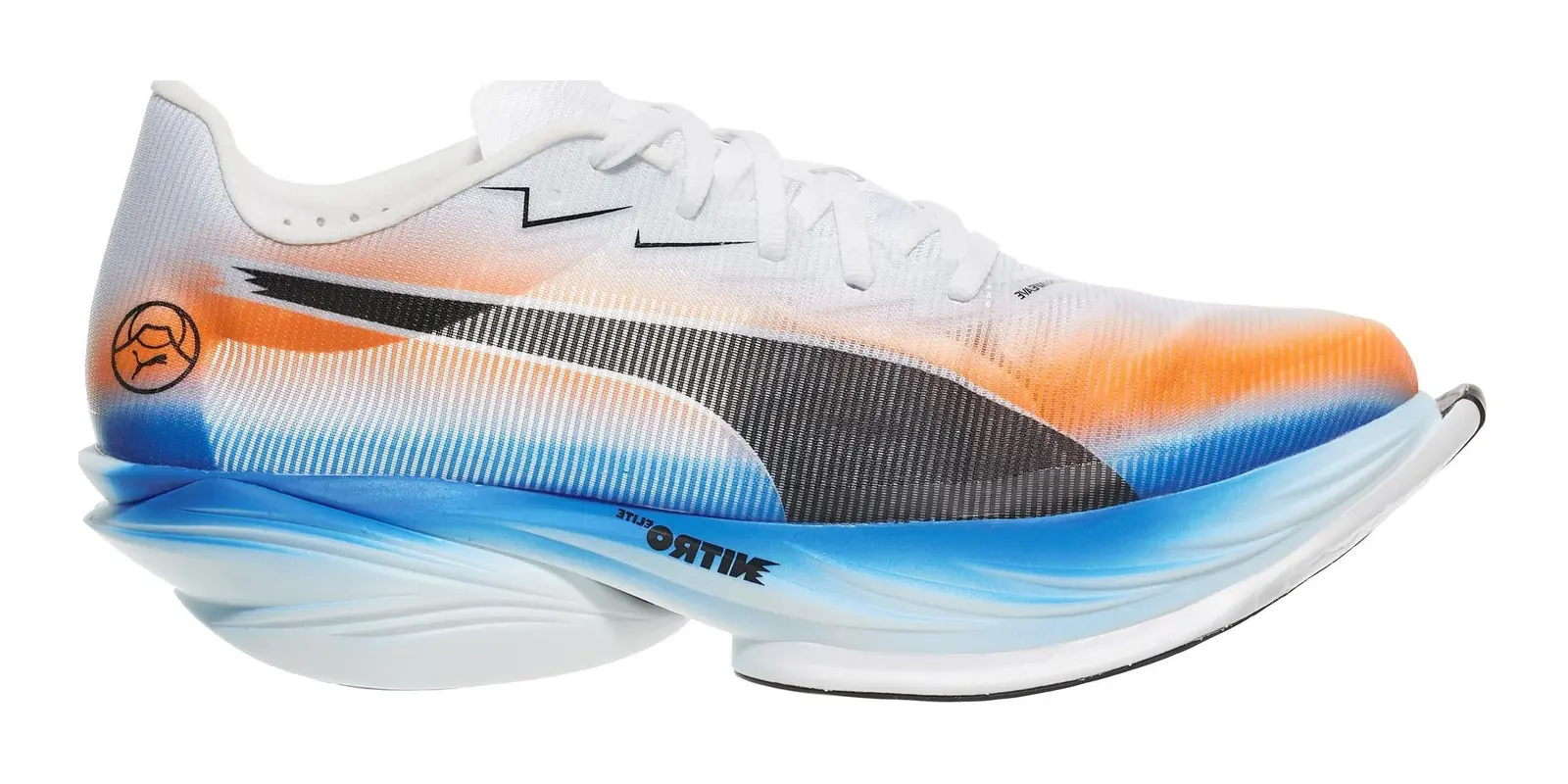PUMA Fast-R Nitro Elite 3 in White / Fire / Black