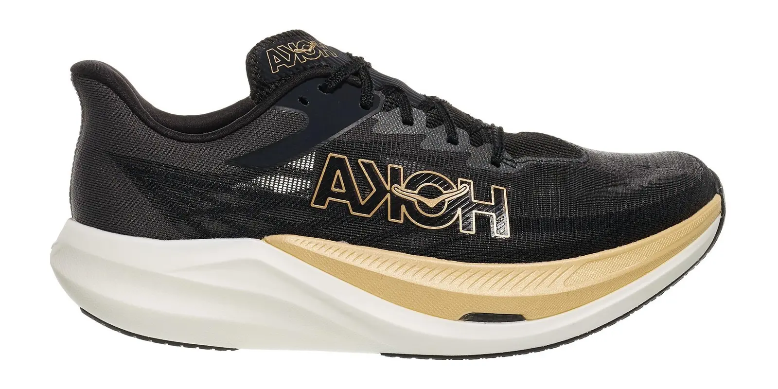 HOKA Rocket X 3 in Unisex Shoes Black / Gold