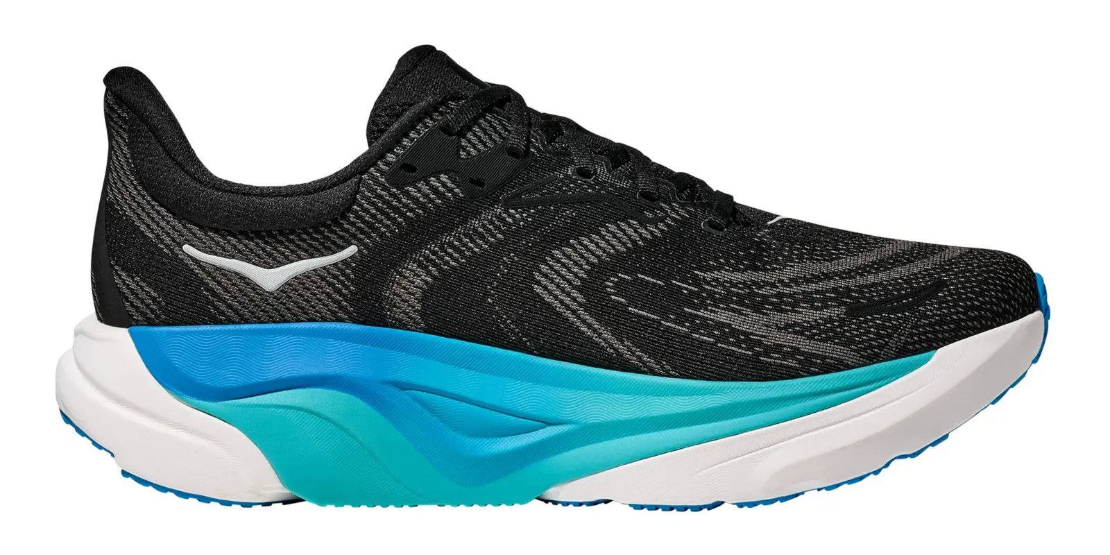 HOKA Arahi 8 in Black / Skyward Blue