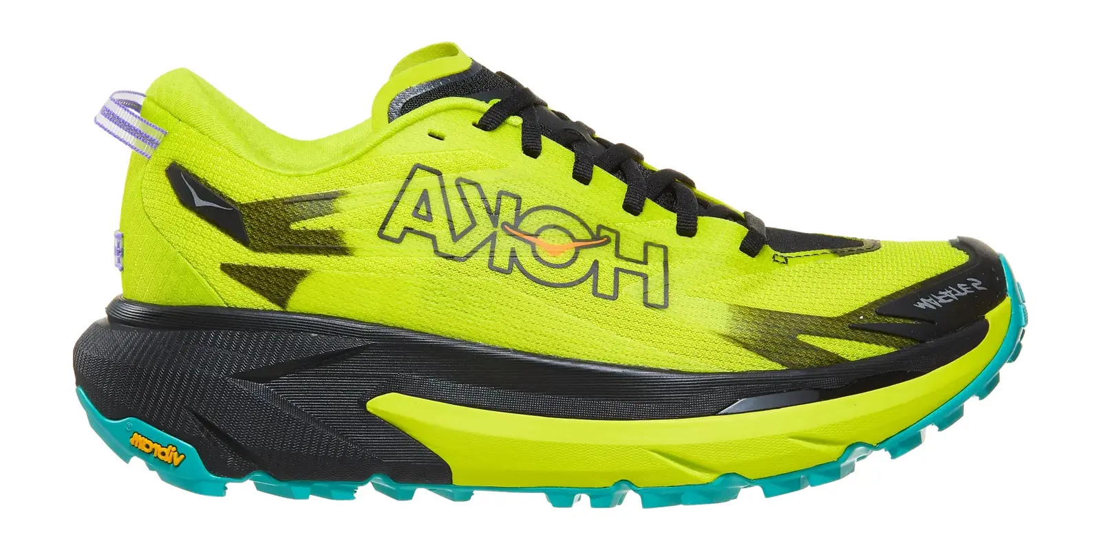 HOKA Mafate 5 in Black / Hoka Citrus