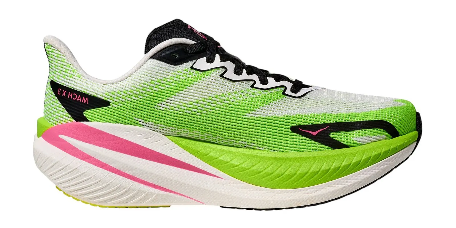 HOKA Mach X 3 in White / Lime