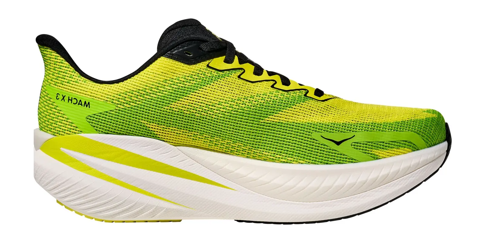 HOKA Mach X 3 in Neon Citrus / Neon Lime