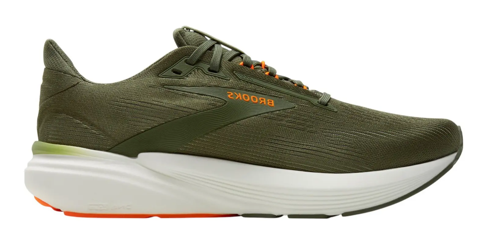 Brooks Revel 8 in Olive / Tea / Orange