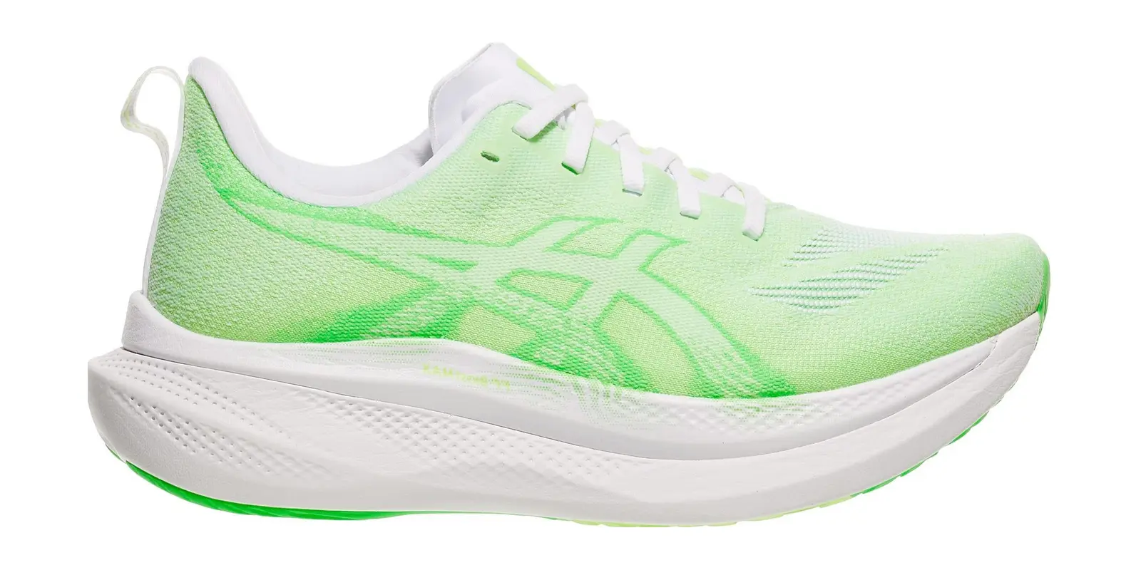 ASICS GlideRide Max 2 in White / Vital Green