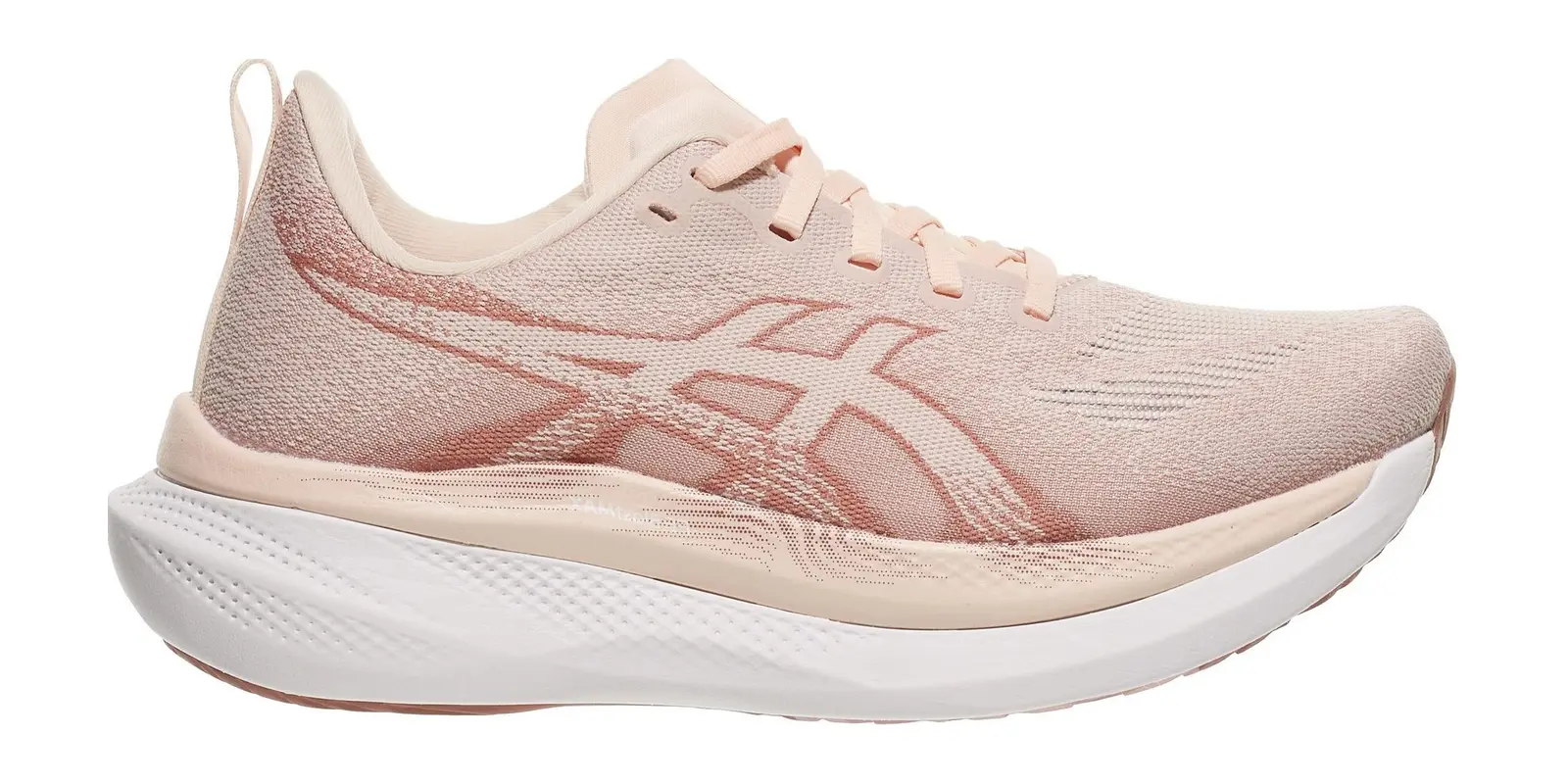 ASICS GlideRide Max 2 in Pearl Pink / Dusty Red