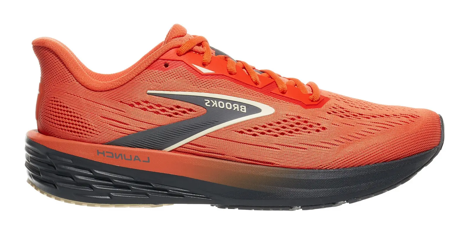 Brooks Launch 12 in Tigerlily / Blackened Pearl