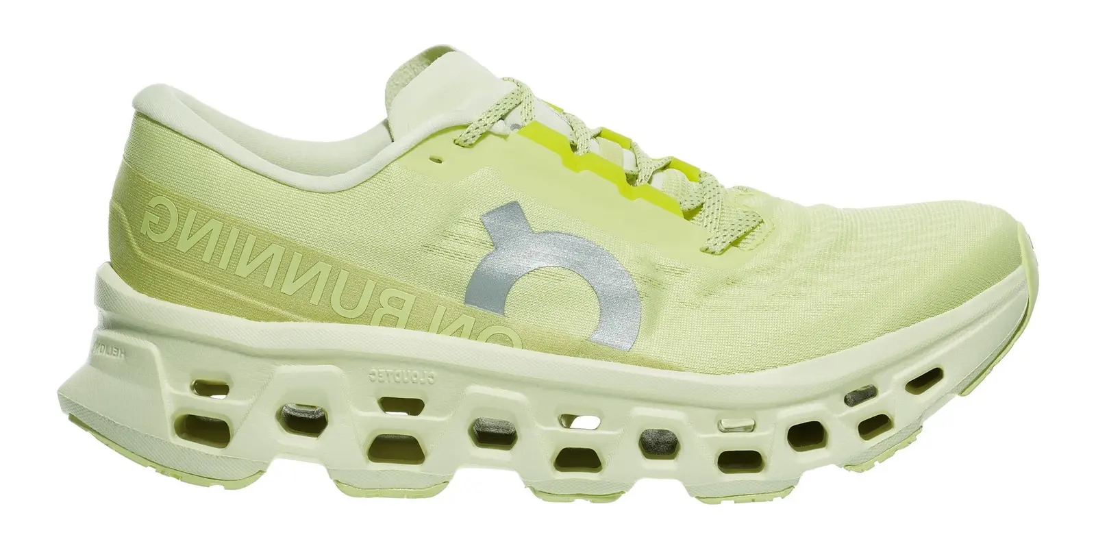 On Cloudmonster 3 in Lime / Light / Seedling