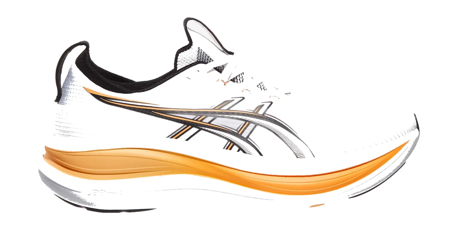 ASICS GEL-Nimbus 28 in White / Stadium Orange