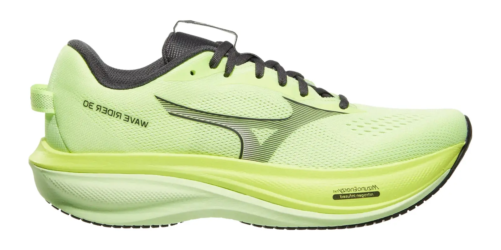Mizuno Wave Rider 30 in Lime Pulp / Black Oyster