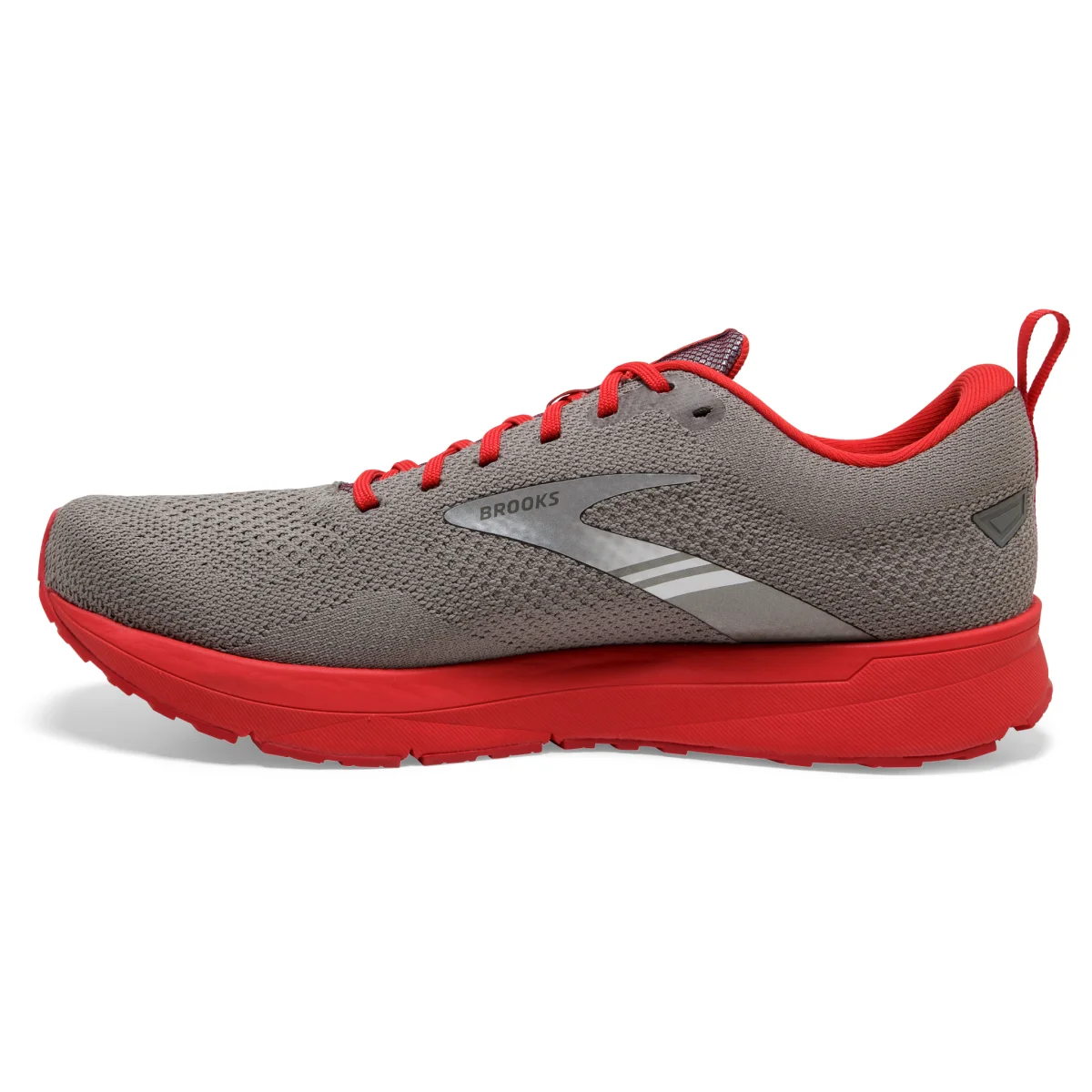 Brooks Revel 5 in Grey / Red