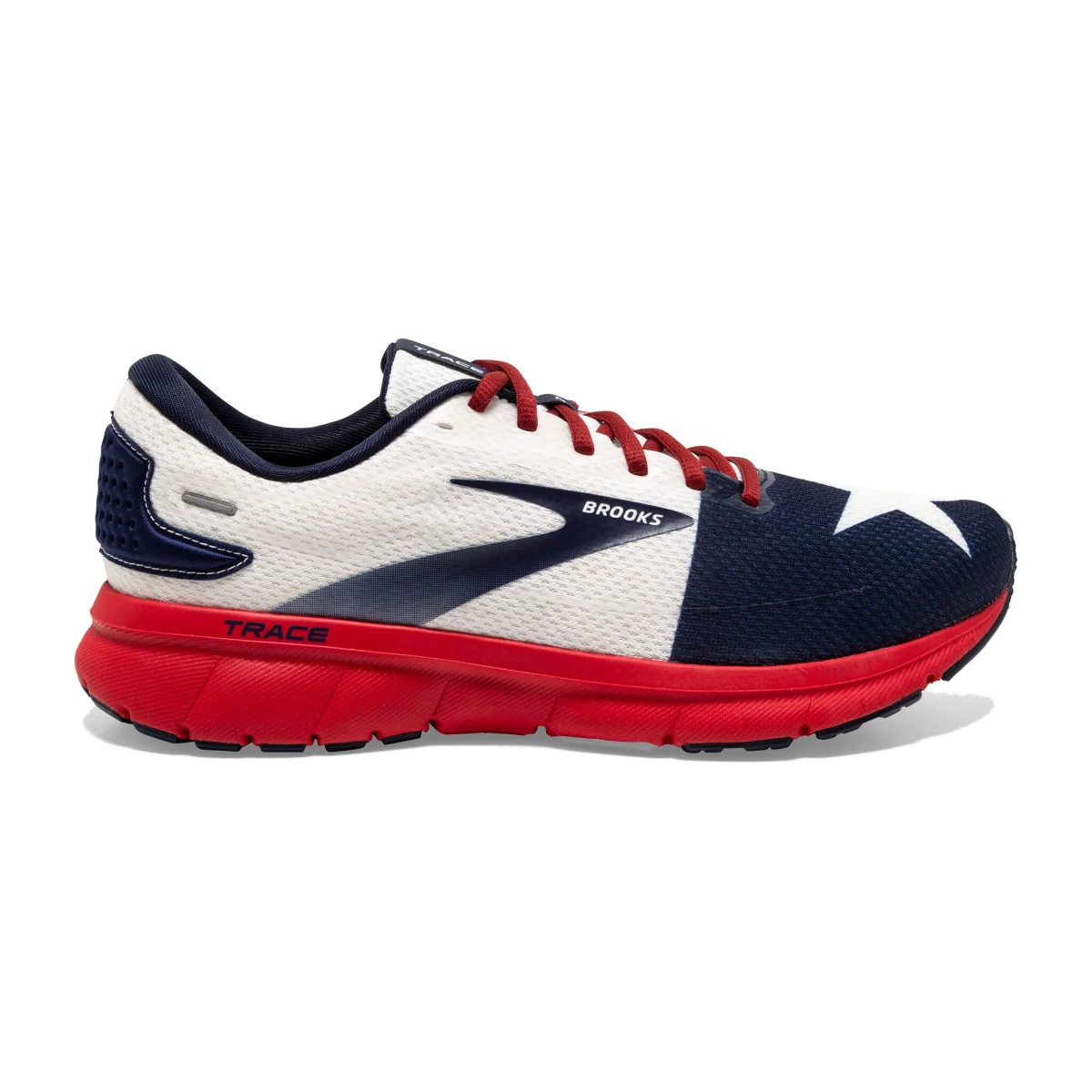Brooks Trace 2 in Red / White / Navy