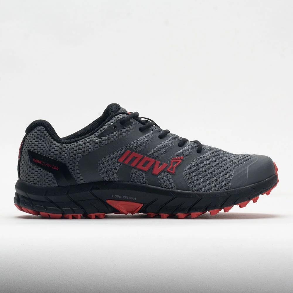 Inov-8 Parkclaw 260 in Grey / Black / Red