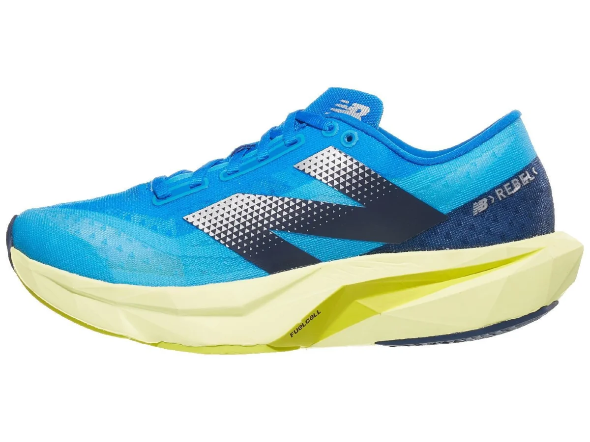 New Balance FuelCell Rebel v4 in Blue / Lime