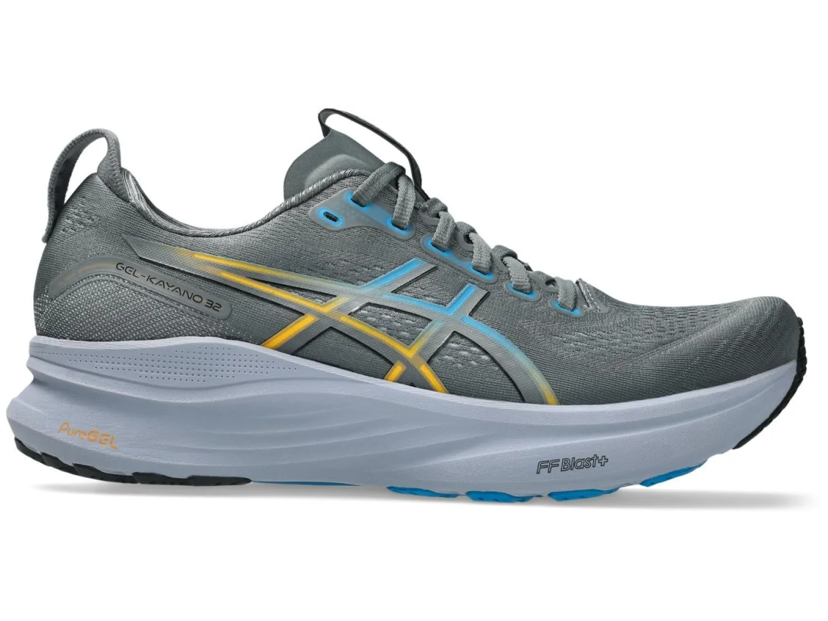 ASICS Kayano 32 in Steel Grey / Aegean Blue