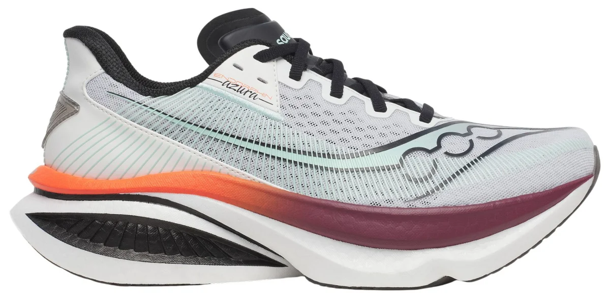 Saucony Endorphin Azura in White / Crimson