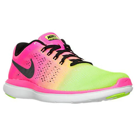 Nike Flex 2016 Run in Pink / Yellow