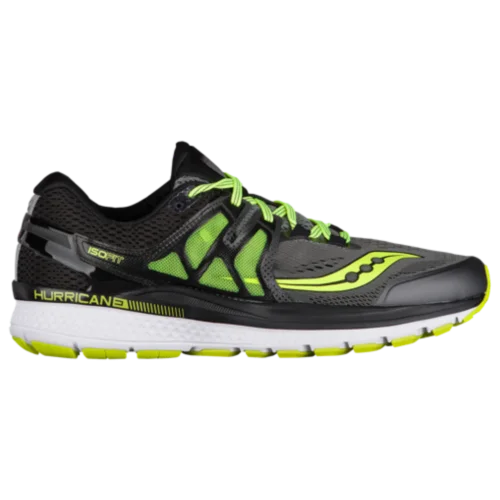 Saucony Hurricane ISO 3 in Grey / Black / Citron