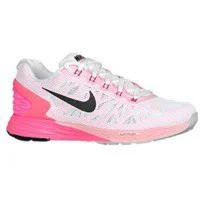 Nike Lunar Glide+ 6 in White / Pink